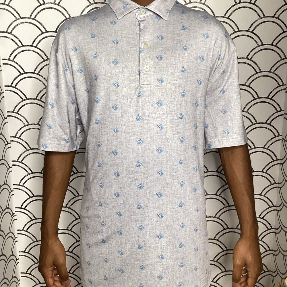 Johnni-O Performance Jersey Polo - Drink up JO Print